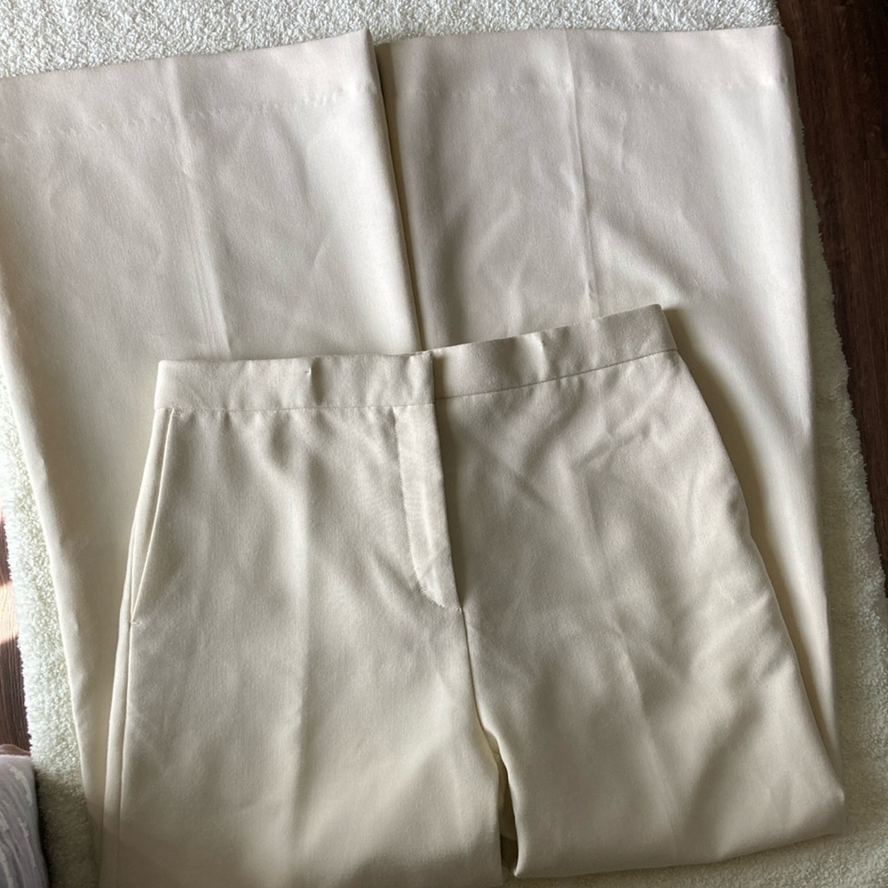Sandro Wide Leg Pants in Light Beige/Cream - Picture 8 of 14
